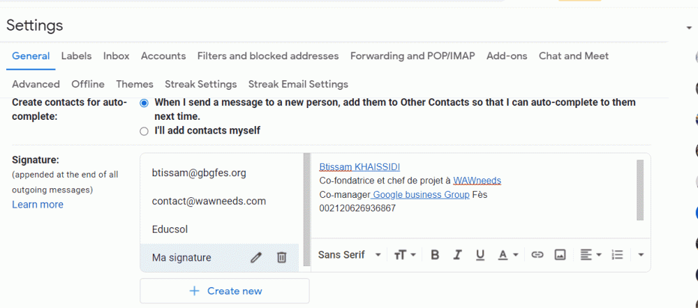 plusieurs signatures